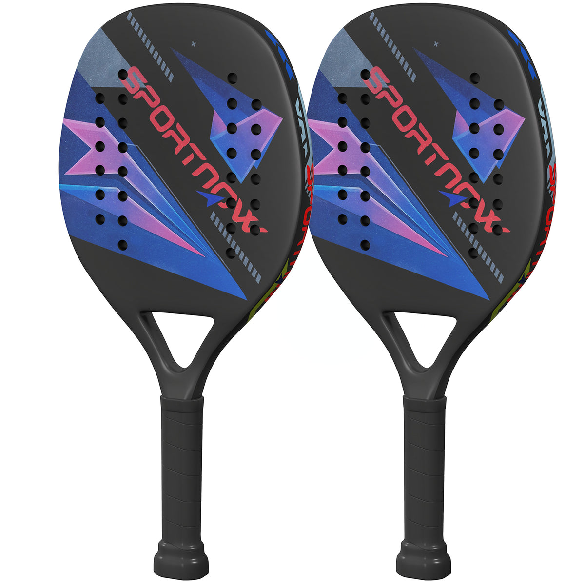 Pickleball Paddles Set Schläger Set mit 2 Schlägern, Kohlefaser Oberfläche rutschfest Griff Tasche für Indoor