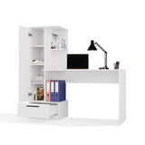 Set Schreibtisch + Regal COSMO WEISS – Produktabbildung 2