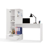 Set Schreibtisch + Regal COSMO WEISS – Produktabbildung 2