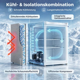HOMCOM Mini-Gefrierschrank 59 l, Tisch-Gefrierschrank, Türanschlag wechselbar, Ablagen entnehmbar, Temp – Produktabbildung 5