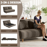 HOMCOM Schlafsofa, Gästebett, 3-fach verstellbare Rückenlehne, Kordoptik, bis 120 kg, 141 x 90 x 81 cm – Produktabbildung 4