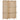 HOMCOM 4-teiliger Paravent, 160 x 170 cm, faltbare Trennwand mit 2 Regalen, Naturholz