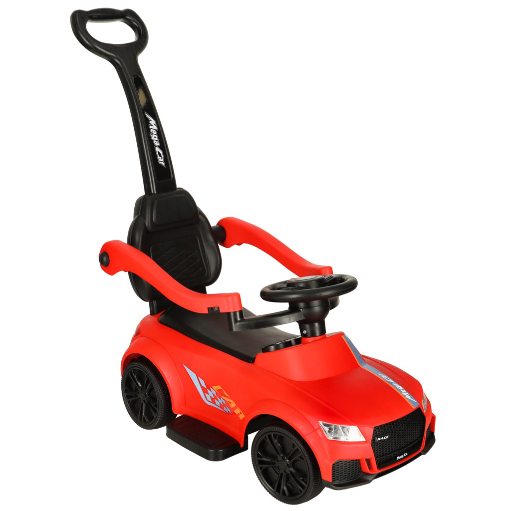 IKONKA 3-in-1-Autokinderwagen mit Sound, Licht, rot