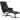 HOMCOM Liegesessel mit Hocker, drehbar, Wippfunktion, Samtoptik, bis 150 kg, Schwarz