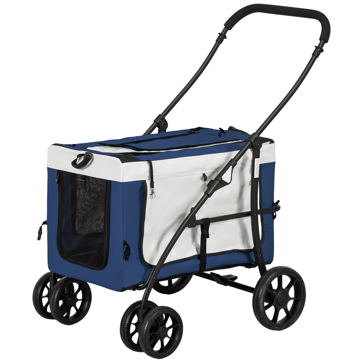 PawHut Hundbuggy Haustierbuggy Haustiertransporter bis 10kg klappbar verstellbare Trageriemen abnehmbarer