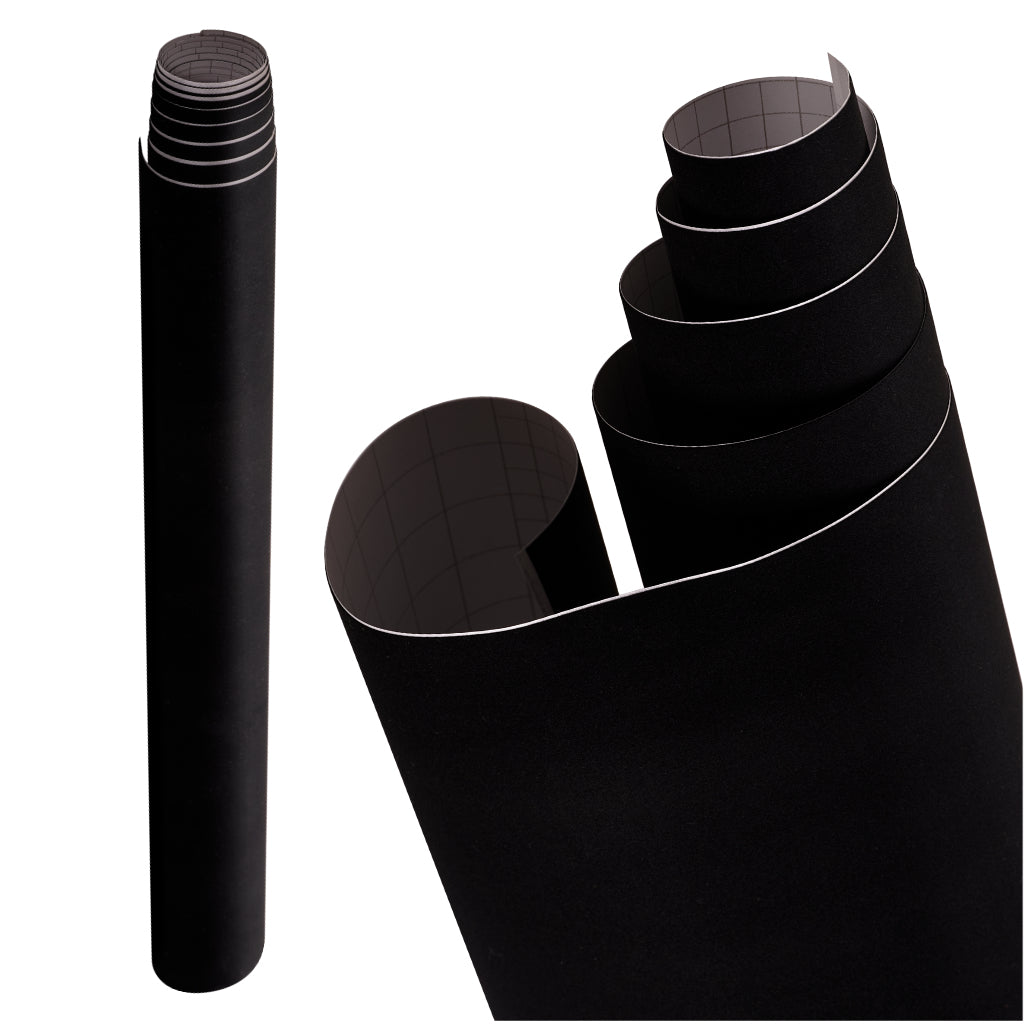 IKONKA Samtrollenfolie schwarz 1,35x15m