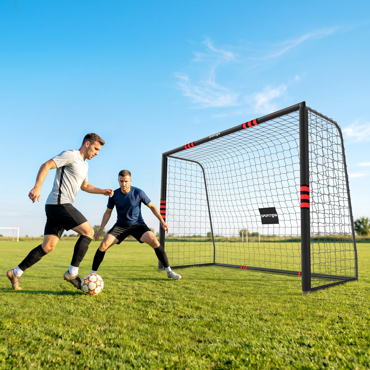 Fußballtor für Garten 300 x 200 cm Robustes Outdoor Tor mit Tornetz Polsterung Erdhaken Anti-Rost – Produktabbildung 2