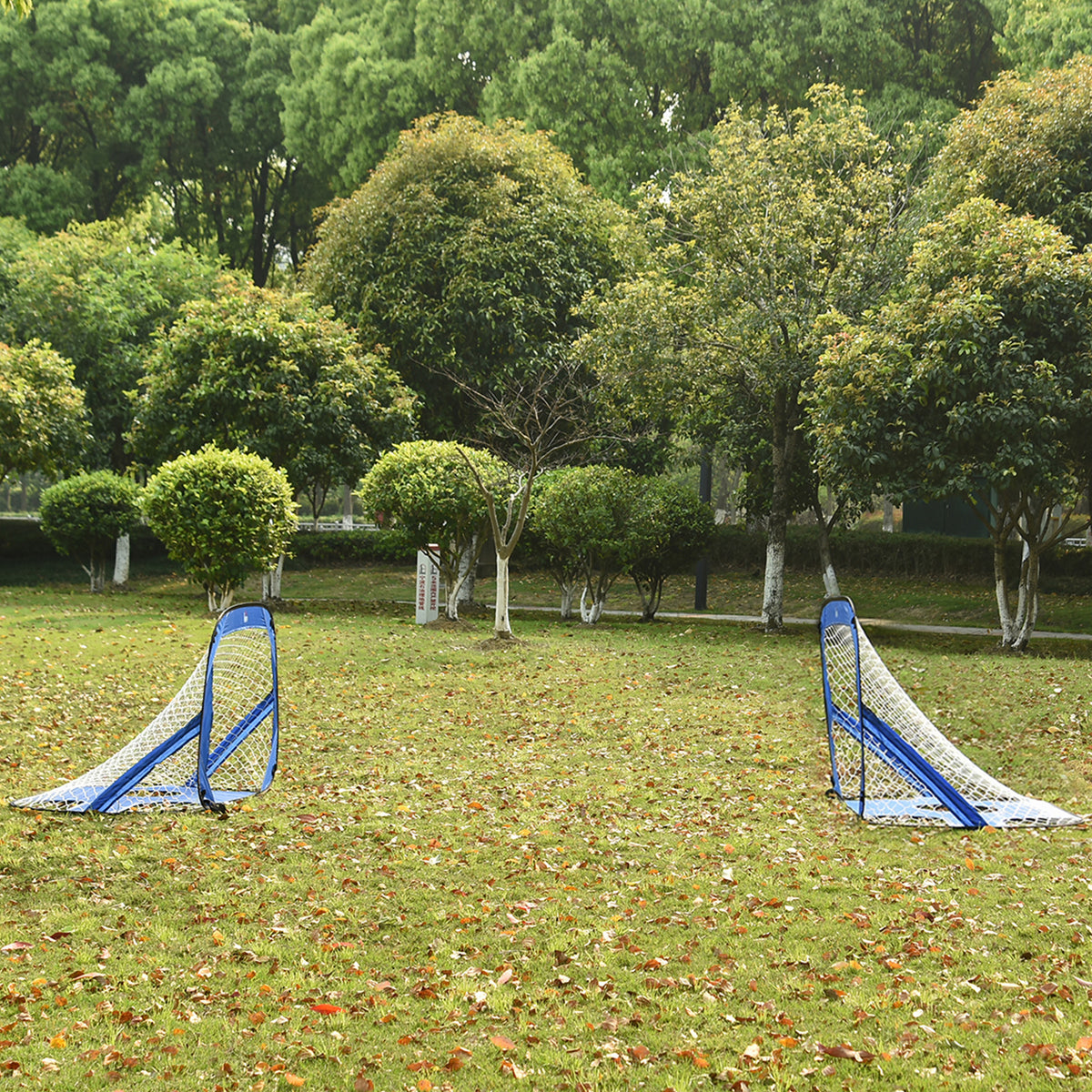 HOMCOM Fußballtore, Pop Up Tor, Tragbares Fußballnetz, 2er Set Minitore, mobil mit Tragetasche, Faltbar – Produktabbildung 2