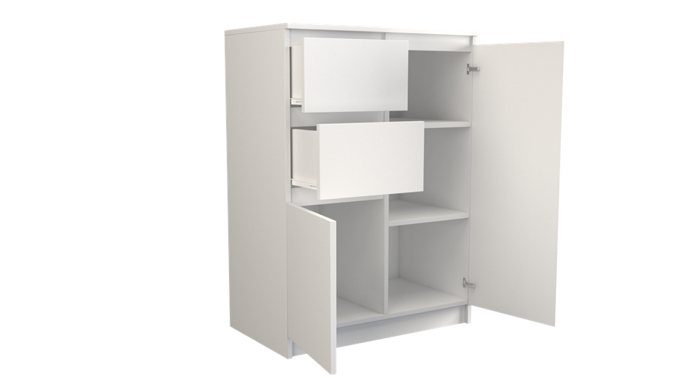 Kommode Malwa 2D2S WEISS – Produktabbildung 2