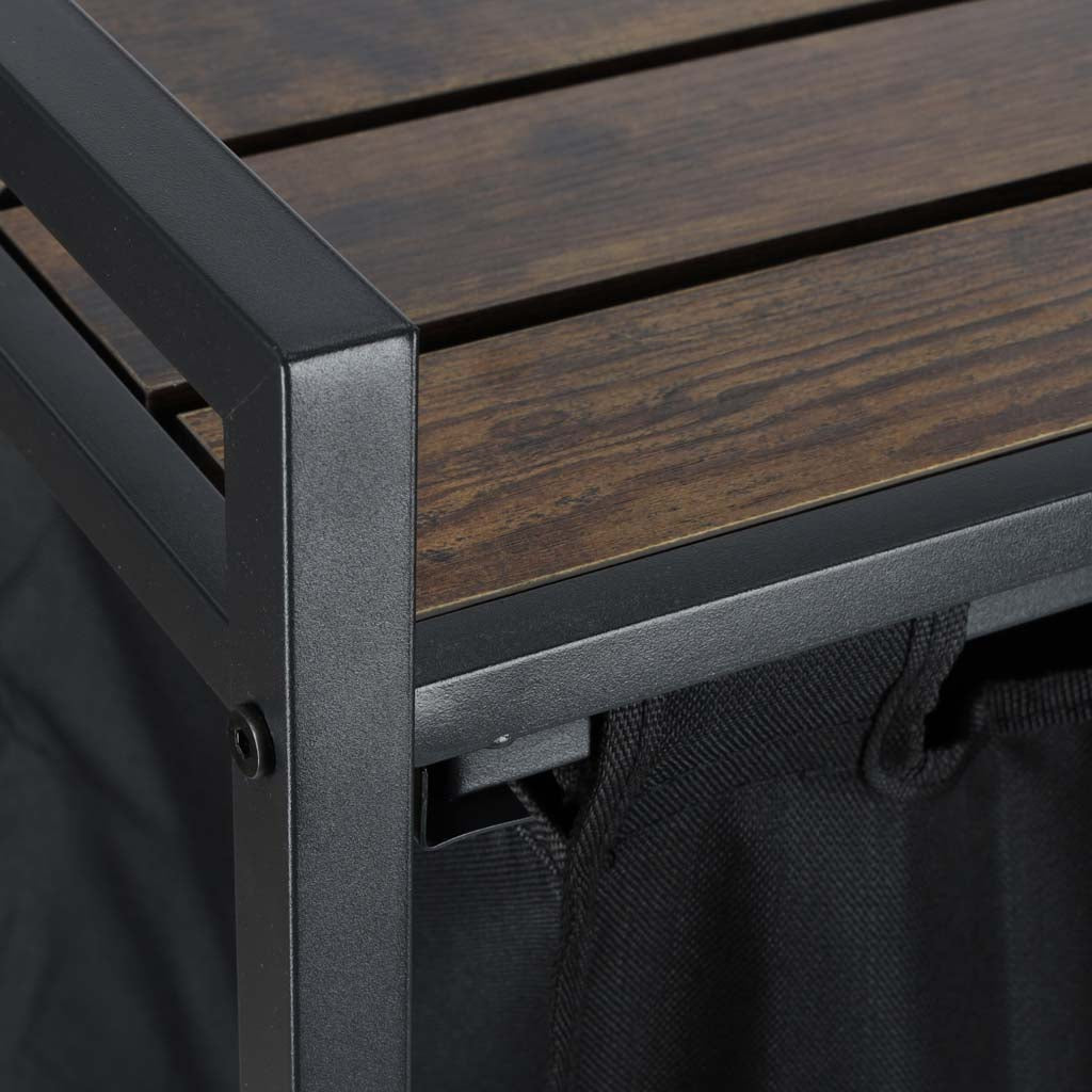 IKONKA Wäschekorb 2 Fächer mit Regal oben Loft Bin 76l – Produktabbildung 9