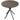 HOMCOM Runder Küchentisch, 80 cm, kompakte Tischplatte, Spanplatte, Metall, Braun