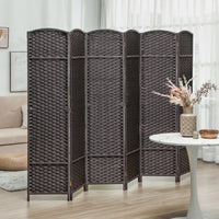 HOMCOM 6-teiliger Raumtrenner, Faltbarer Sichtschutz, Sichtschutzwand für Wohnzimmer, Schlafzimmer – Produktabbildung 2
