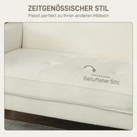 HOMCOM 2-Sitzer-Sofa, Doppelsitzsofa mit Kautschukholzbeinen, Polstersofa für Wohnzimmer, Schlafzimmer – Produktabbildung 5