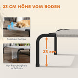 PawHut Hundeliege Outdoor, Erhöhtes Hundebett für große Hunde, mit Stahlrahmen, atmungsaktiv Netzgewebe – Produktabbildung 4