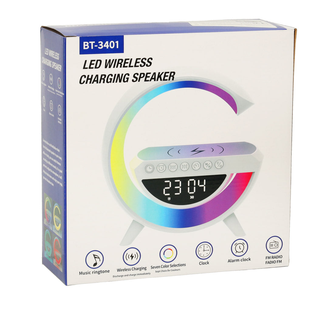IKONKA LED-Lampe RGB-Induktionsladegerät Radiowecker Uhr – Produktabbildung 2