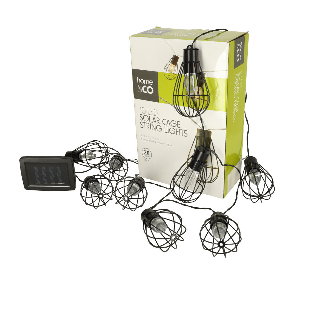 IKONKA Garten Lichter Solar Glühbirne Girlande Loft 10LED