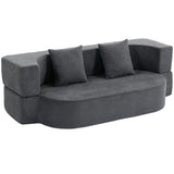 HOMCOM Schlafsofa, Bodensofa ohne Gestell mit dickem, hochdichtem Schaumstoff, breitem und tiefem Sitz