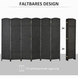HOMCOM 6-teiliger Raumtrenner, Faltbarer Sichtschutz, Sichtschutzwand für Wohnzimmer, Schlafzimmer – Produktabbildung 5
