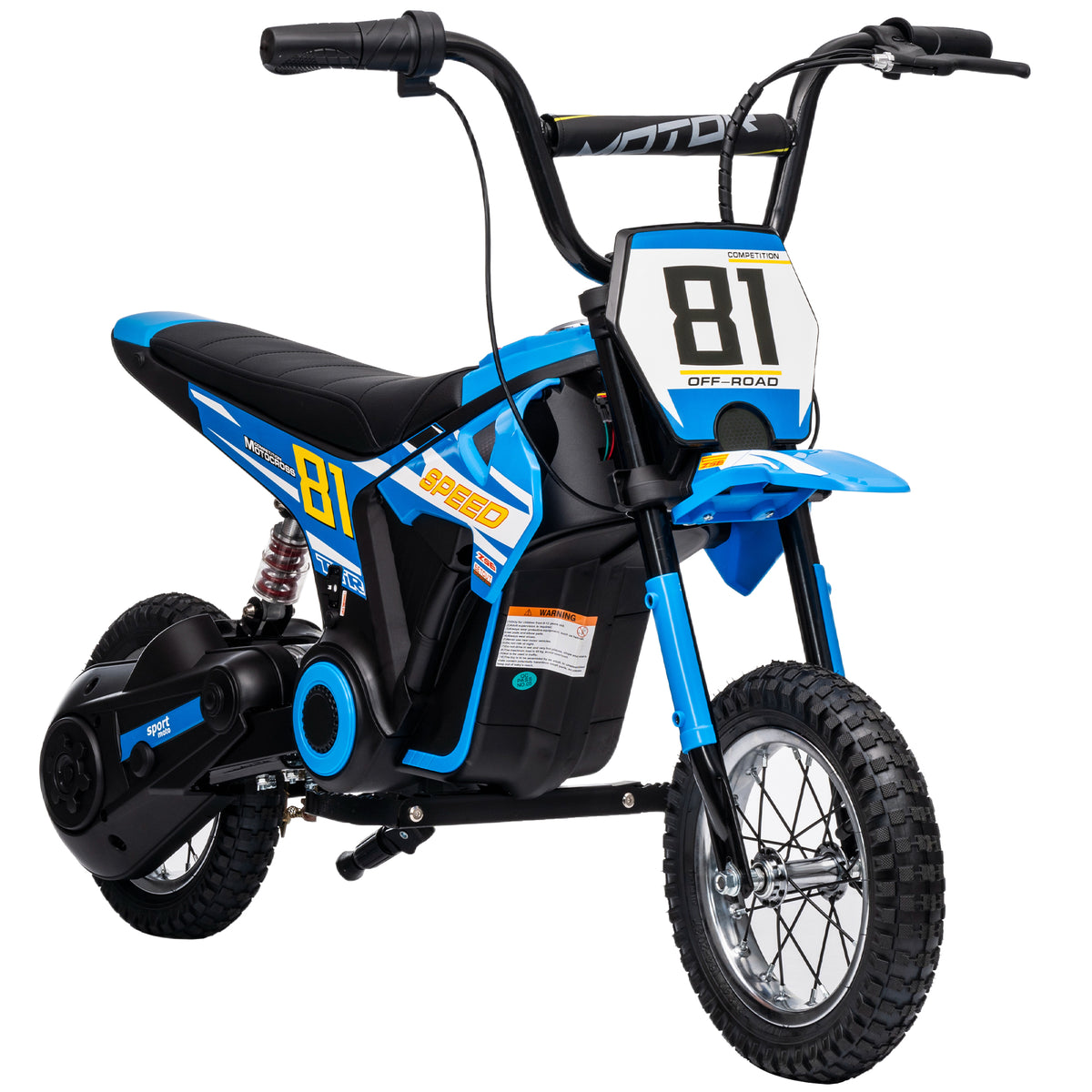 Elektro Motorrad Kinder 24 V Kinder Motocross mit 250W Motor 7Ah Akku Hinterradfederung Scheibenbremse 16km/h