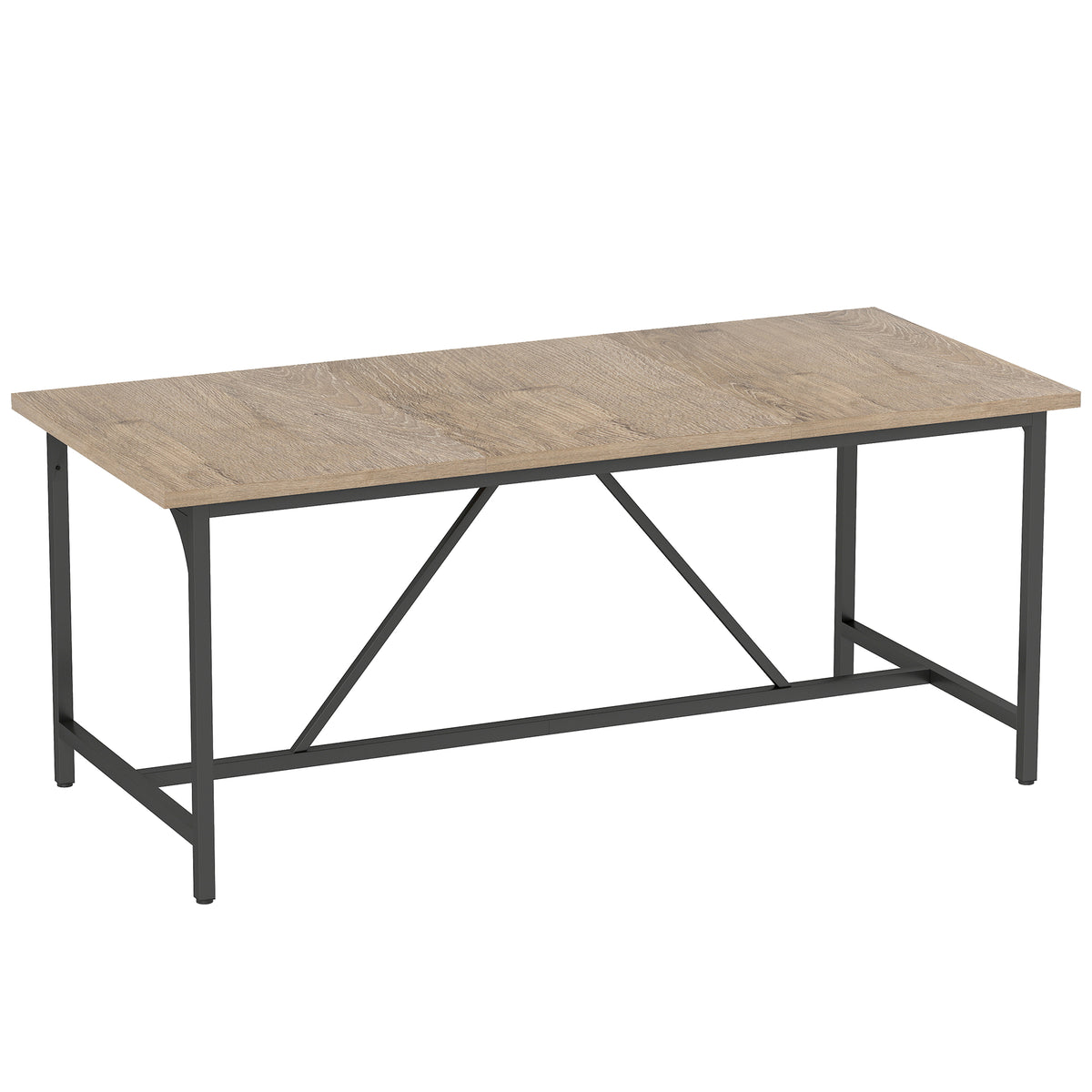 HOMCOM Esstisch für 6-8 Personen Moderner Rechteckiger Küchentisch mit Holzoptik, 180 x 80 x 75,5 cm, Natur