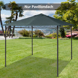 Ersatzdach für Gartenpavillon, Polyester, 2,98 x 2,95 m, Dunkelgrau – Produktabbildung 2