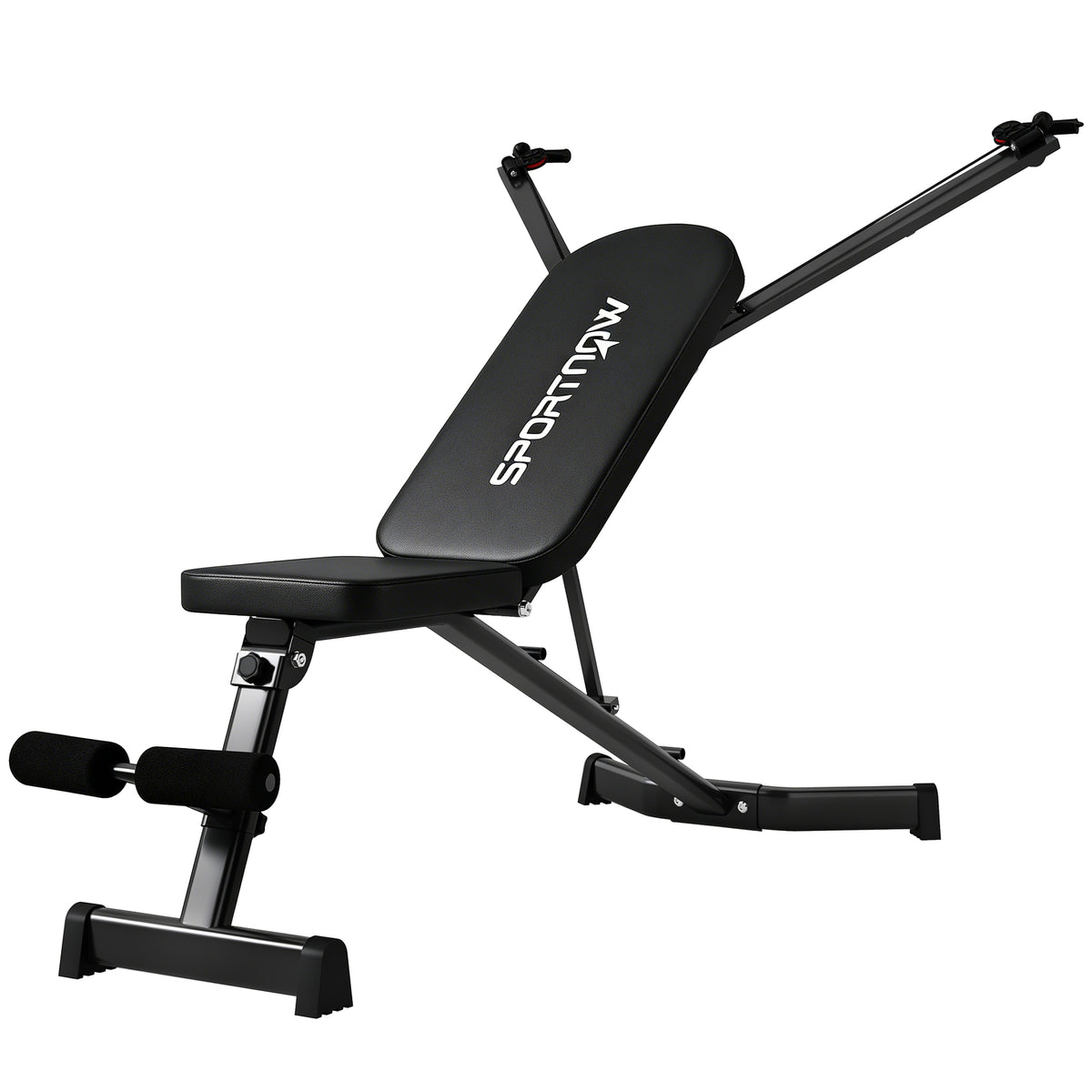 Hantelbank klappbar Trainingsbank mit Beinstrecker 3-Fach Rückenlehne, 3 Widerstandsstufe 300 kg Last