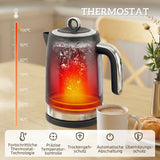 HOMCOM Wasserkocher- und Toaster-Set, 1,7 l 2200 W Schnellkoch-Wasserkocher mit Thermostat – Produktabbildung 5