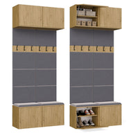 Garderobe Doppel-Kleiderpaneel HAGA II/2W EICHE ARTISAN