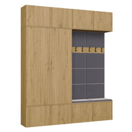 Garderobe HAGA IV/2Sz2W EICHE ARTISAN 2x Schrank + 2x Kleiderpaneel