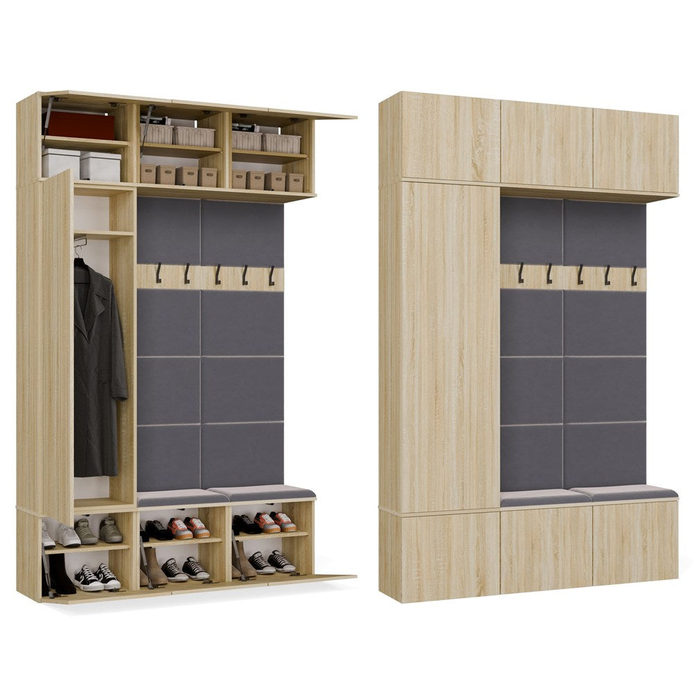 Garderobe HAGA III/1Sz2W EICHE SONOMA + 2x Kleiderpaneel