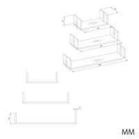 Wandregal MOBI 3P Set 3x – Moderne Wandregale EICHE ARTISAN – Produktabbildung 5