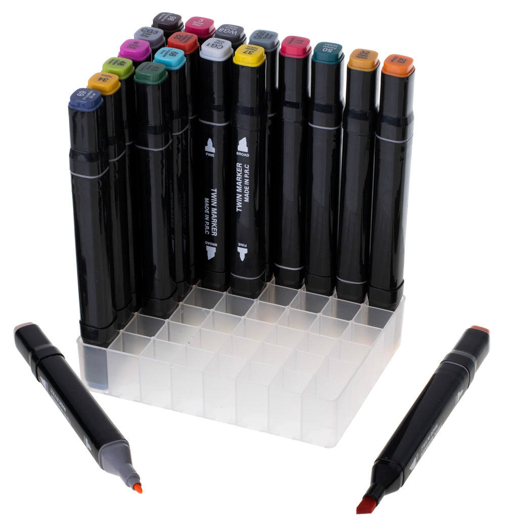 IKONKA Doppelseitige Alkoholmarker im Etui 48 + Ständer – Produktabbildung 5