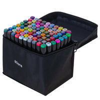 IKONKA Doppelseitige Alkoholmarker im Etui 80 + Ständer
