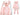 IKONKA Plüsch Kaninchen Maskottchen rosa 35cm