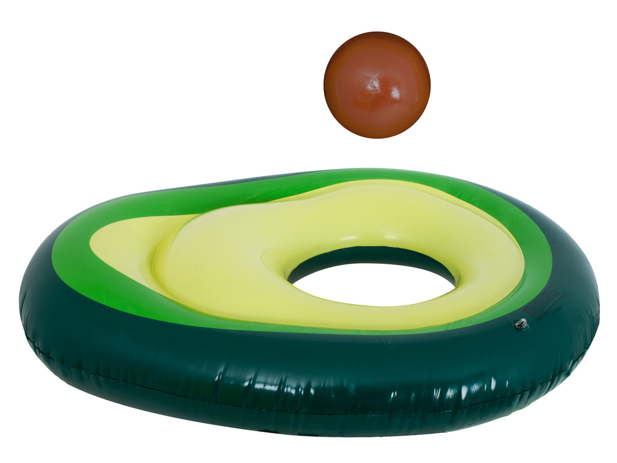 IKONKA Aufblasbare Schwimmmatratze mit Avocado-Ball mit Samen 150cm XL – Produktabbildung 2