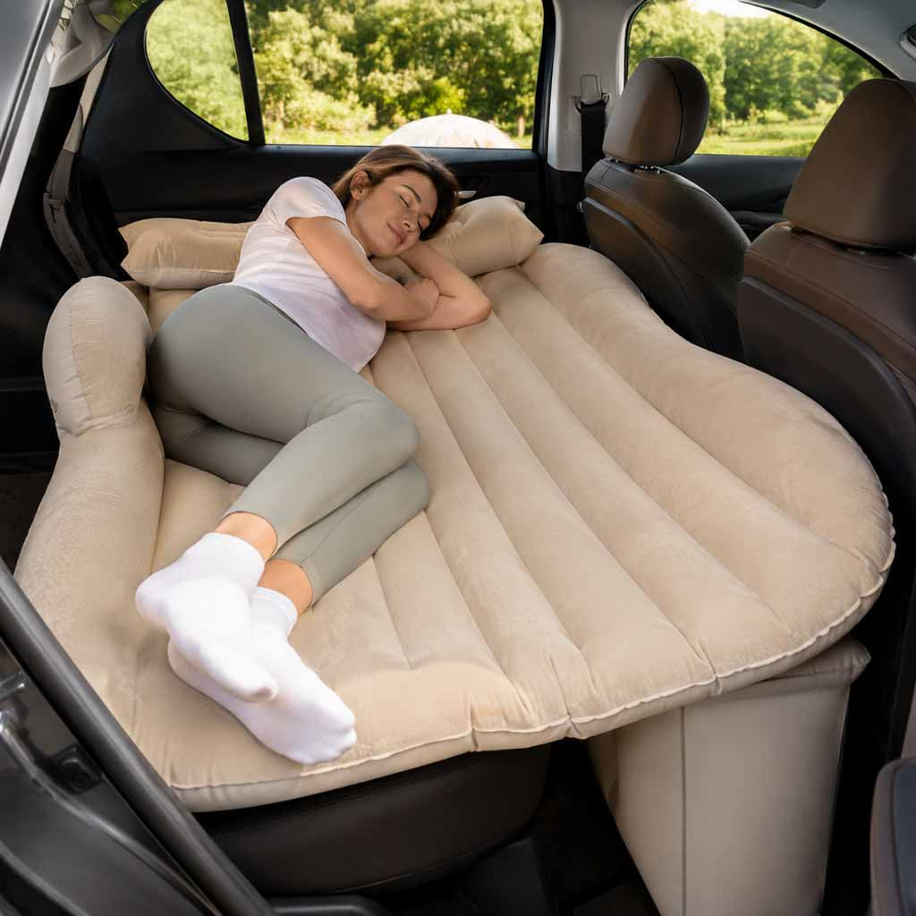IKONKA Autobett Matratze aufblasbar + Pumpe beige – Produktabbildung 7