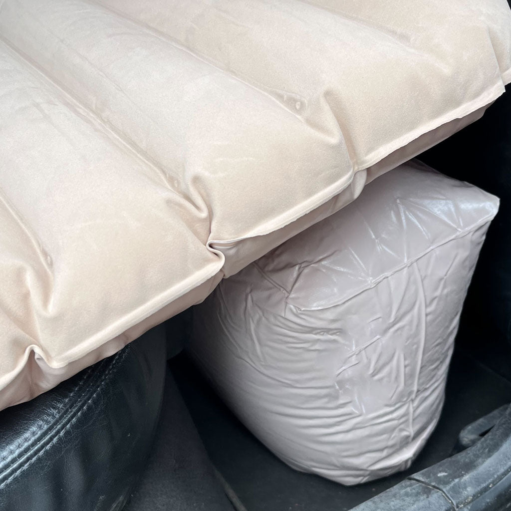 IKONKA Autobett Matratze aufblasbar + Pumpe beige – Produktabbildung 6