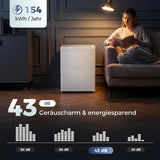 HOMCOM Mini-Gefrierschrank 59 l, Tisch-Gefrierschrank, Türanschlag wechselbar, Ablagen entnehmbar, Temp – Produktabbildung 7