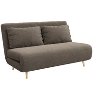HOMCOM Schlafsofa, Gästebett, 3-fach verstellbare Rückenlehne, Kordoptik, bis 120 kg, 141 x 90 x 81 cm