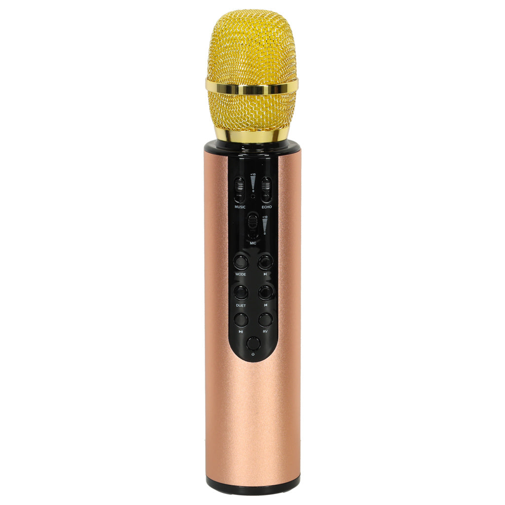 IKONKA Drahtloses Bluetooth Karaoke-Mikrofon Gold – Produktabbildung 2