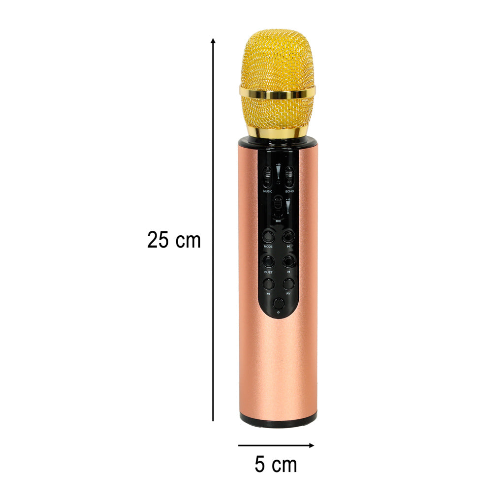 IKONKA Drahtloses Bluetooth Karaoke-Mikrofon Gold – Produktabbildung 8