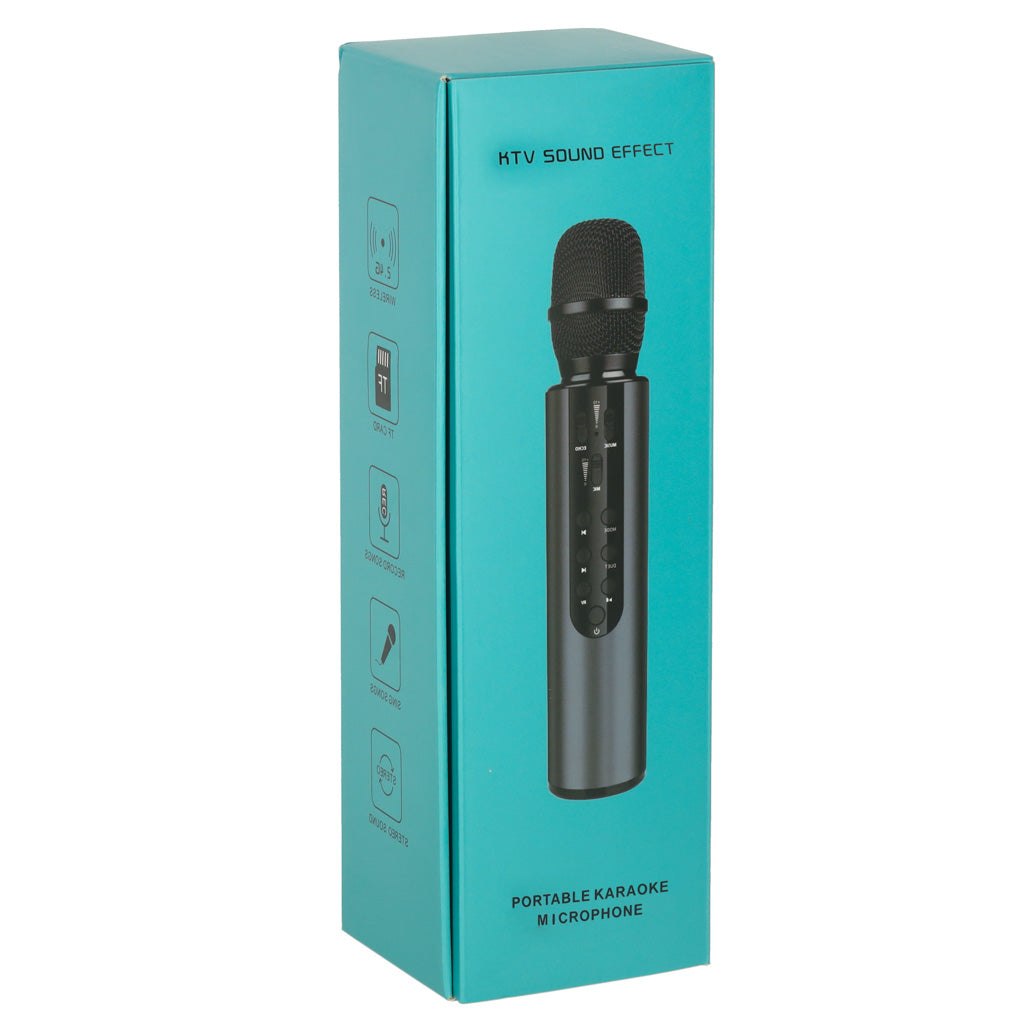 IKONKA Drahtloses Bluetooth Karaoke-Mikrofon Gold – Produktabbildung 9