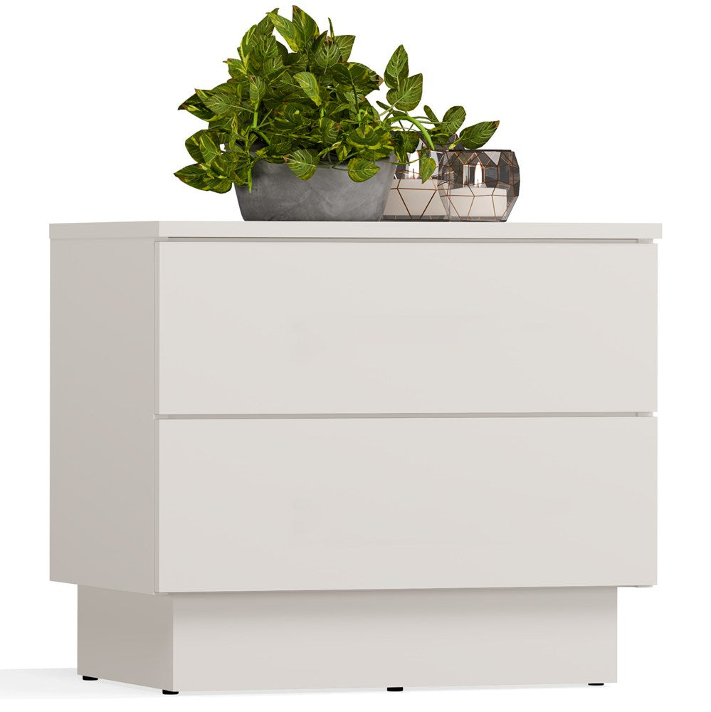 Nachttisch AMBER 2S 2 Schubladen fürs Schlafzimmer KASCHMIR Beige