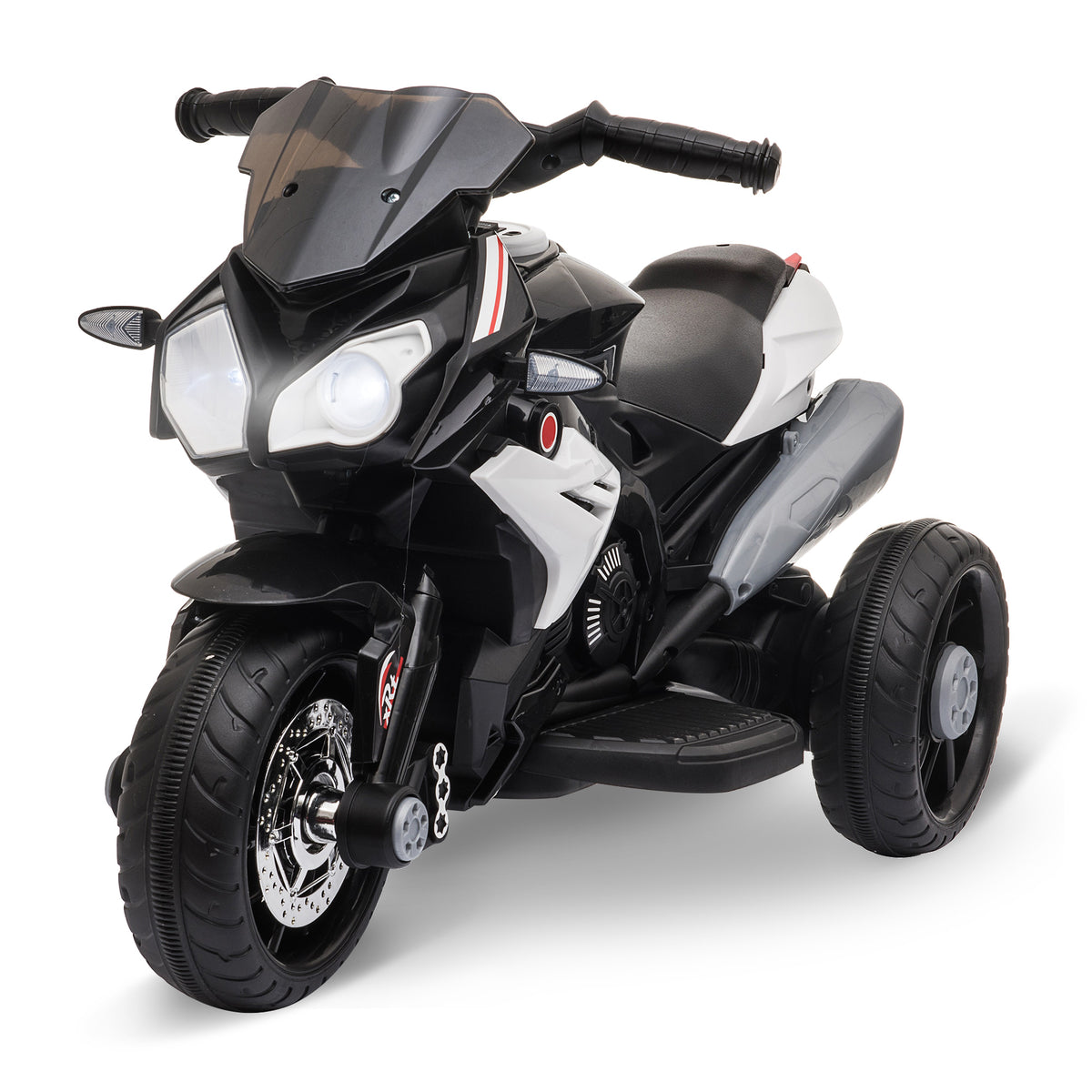 HOMCOM Elektro-Kindermotorrad, Lichter & Geräusche, 3 km/h, wiederaufladbar, Kunststoff & Metall
