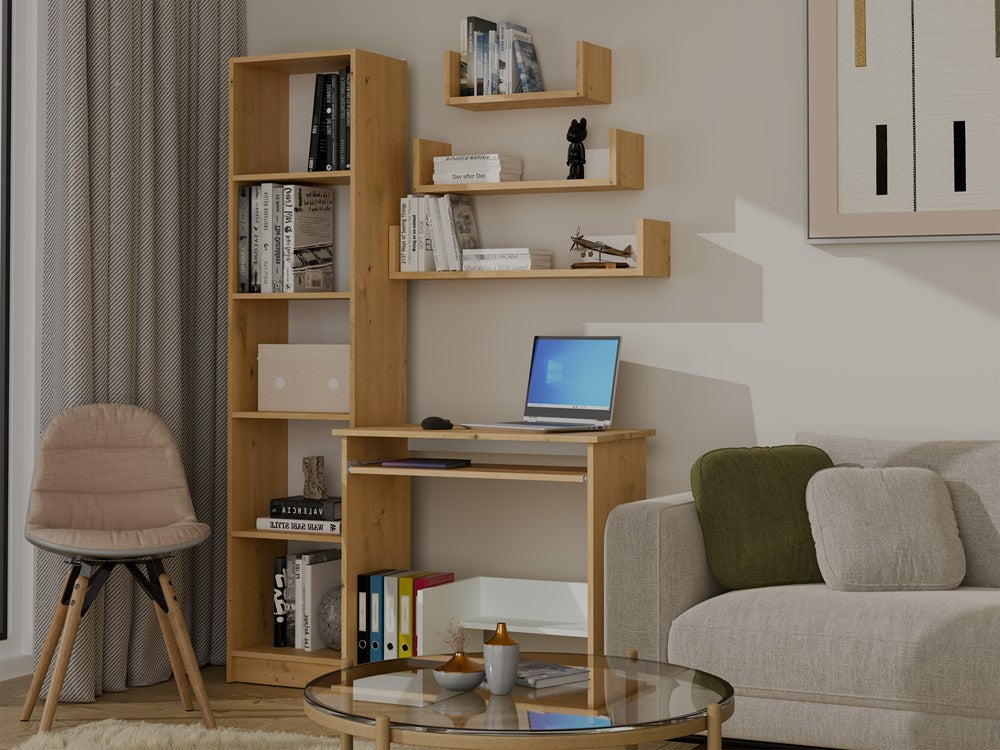 Wandregal MOBI 3P Set 3x – Moderne Wandregale EICHE ARTISAN – Produktabbildung 2