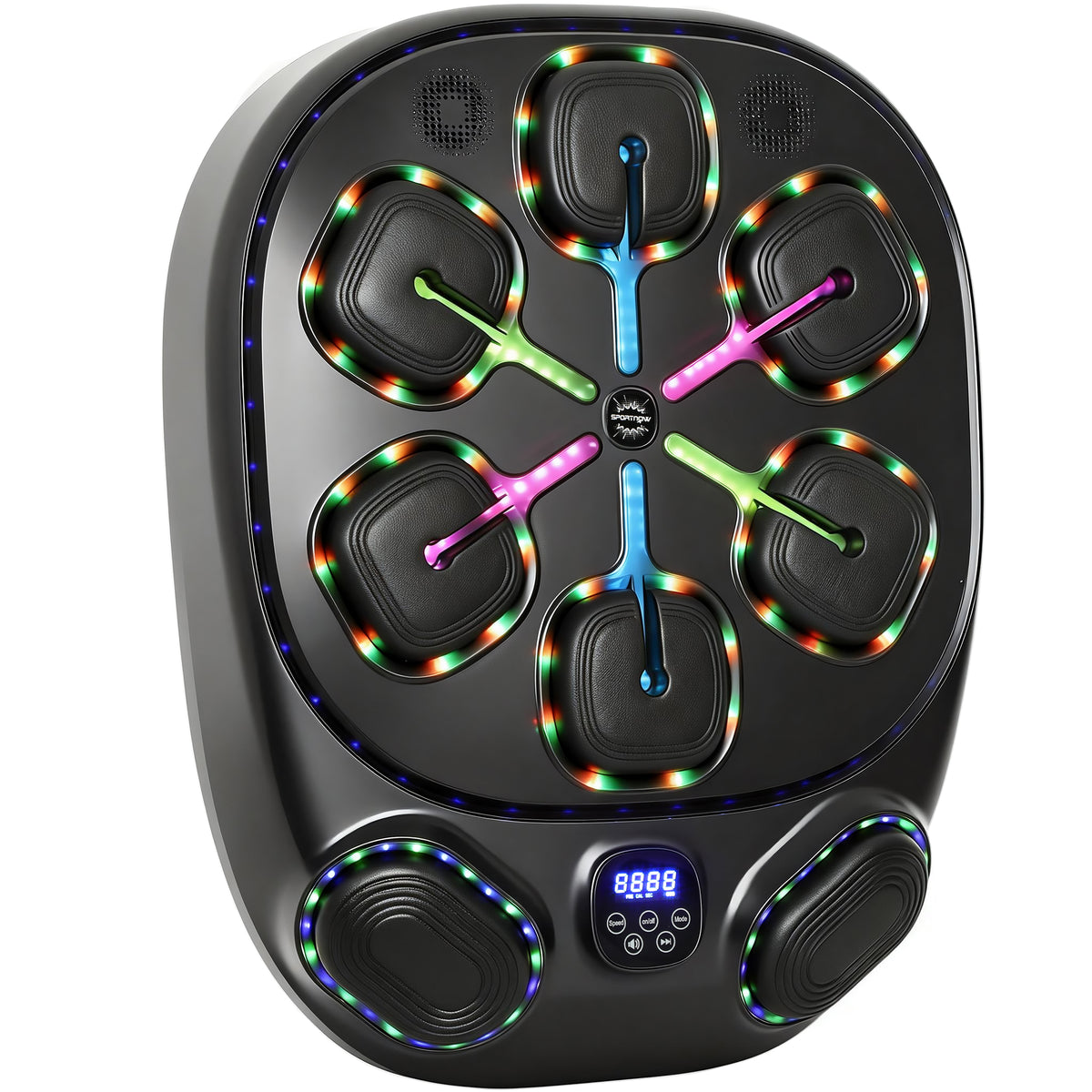 Music Boxing Machine, elektronische LED Boxmaschine mit Doppel Schlagzonen Bluetooth Handschuhen 9