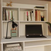 Schreibtischaufsatz 100 cm WEISS Regal für Bücher Dokumente – Produktabbildung 2