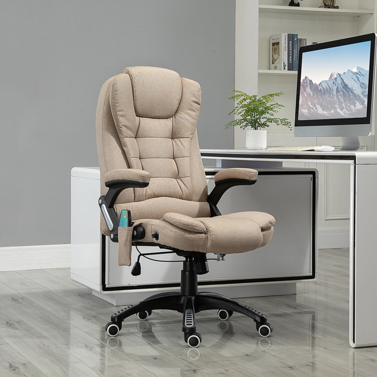 Vinsetto Massagesessel mit Wärmefunktion, Ergonomischer Schreibtischstuhl, höhenverstellbar, 68L x 72B x – Produktabbildung 2