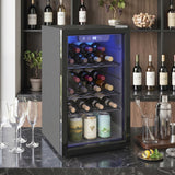 HOMCOM Weinkühlschrank 24 Flaschen, 68 Liter Kapazität, 4–16 °C Standgerät für Getränke, Bier und Wein – Produktabbildung 2