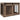 PawHut Hundebox Hundekäfig, Verriegelbar, Holzoptik, rustikales Design, 98 cm x 58 cm x 61 cm, Walnuss +